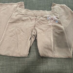 Juicy Couture Y2K Vintage Wide Leg Brown  Lounge Pants Size XL